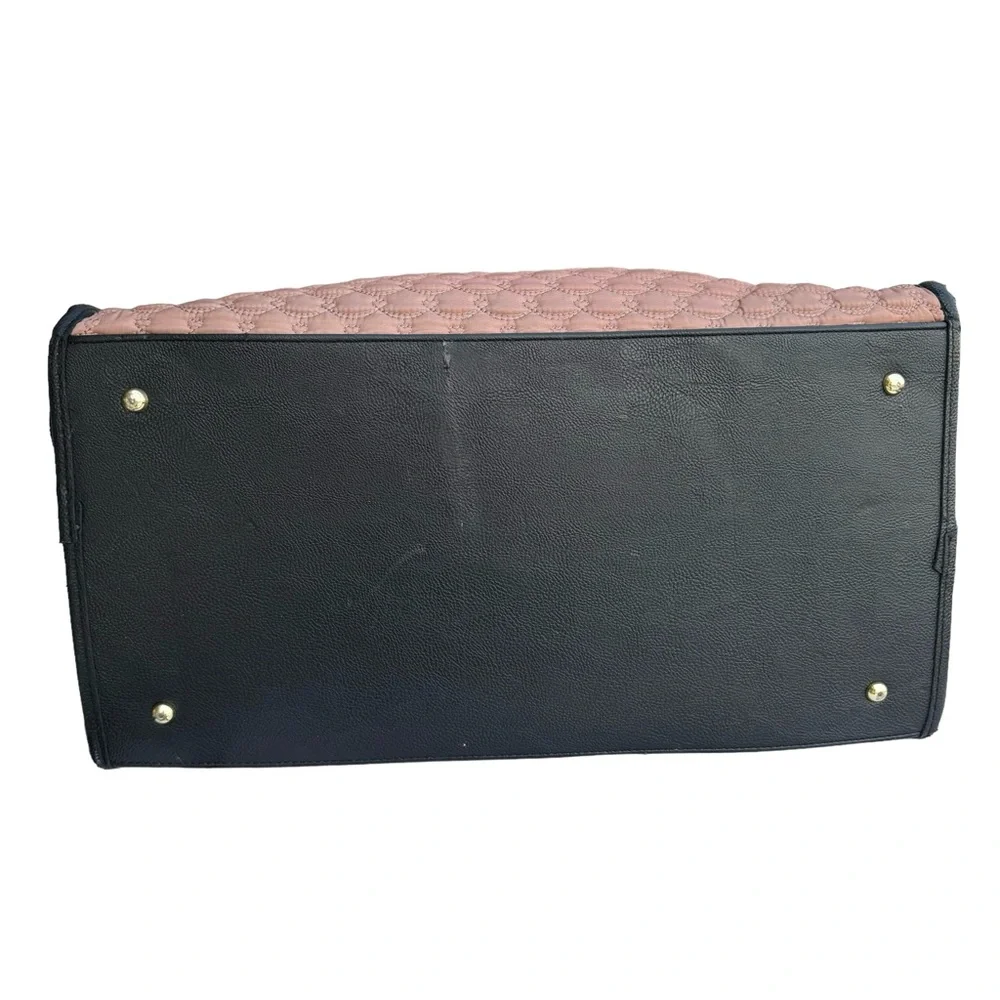 Betsy Johnson Quilted Travel Baby Duffle Bag